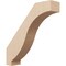Ekena Millwork 3-inch W x 14-inch D x 14-inch H Baker Rough Cedar Woodgrain TimberThane Knee Brace, Primed BRCUR03X14X14BKRRCPR - alternate 1